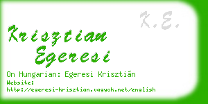 krisztian egeresi business card